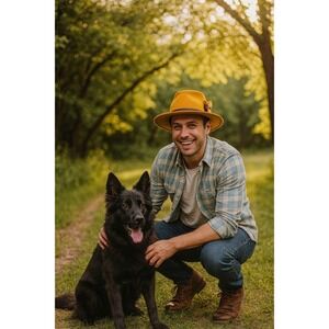 Wool Fedora Hat Feather Accent Brown Band Western Style Trendy